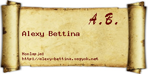 Alexy Bettina névjegykártya
