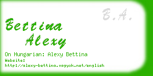 bettina alexy business card